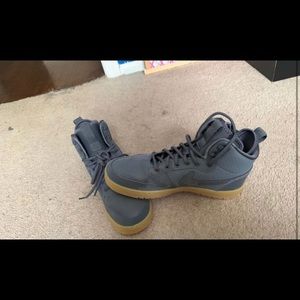 Grey and gum bottom Nike sneakers